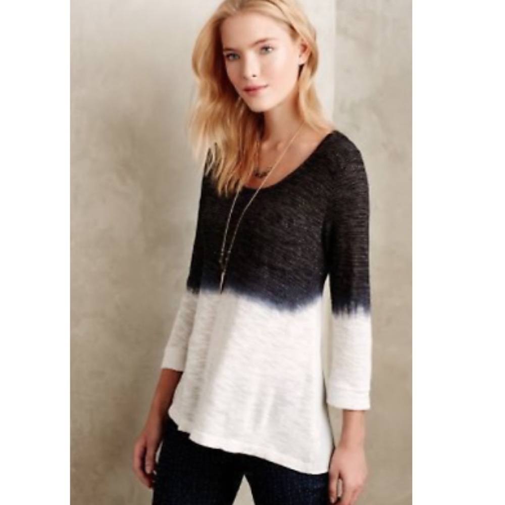 Anthropologie Language Dip-Dyed Top Ombre Large